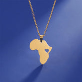 Buy African Heart Pendants Necklaces South Africa Map Necklace Choker Chain African Jewelry for only $5.48 at Flexi Africa